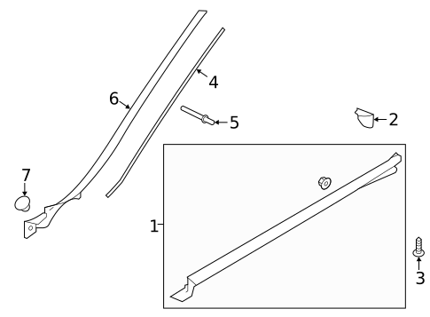 Exterior Trim - Pillars for 2021 Jaguar E-Pace #0