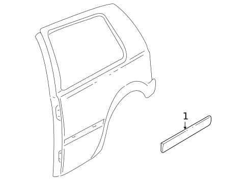 Exterior Trim - Rear Door for 2002 Volkswagen Golf #0