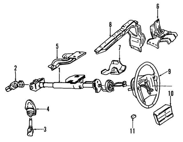 F2JY3C610A - Steering: Upper Shaft for Mercury: Capri Image