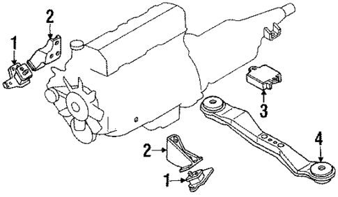 Engine Mounting for 1987 Nissan Pathfinder #0