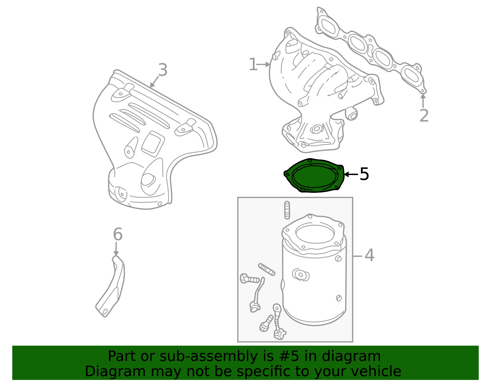 2001 Mazda Protege Catalytic Converter Gasket BP48-40-581 | OEM Parts ...
