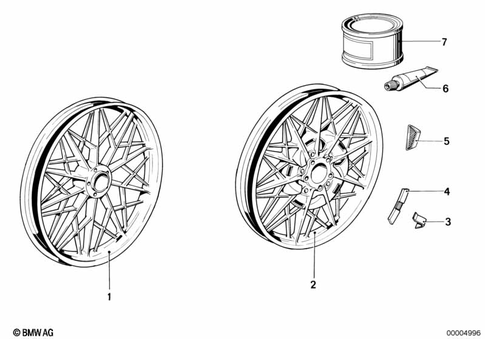 Wheels with Bearings for 1985 BMW-Motorrad R 100 RS #6