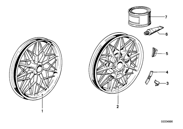 36311238092 - : Cast Rim Silver W Drum Brake Rear - 2.50X18 for BMW-Motorrad Image