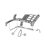 52029446AK - Restraints: Side Curtain Air Bag, Right for Ram: 2500, 3500 Image