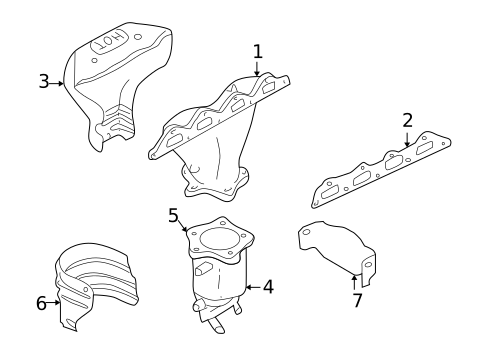 Exhaust Manifold for 2005 Kia Amanti #0