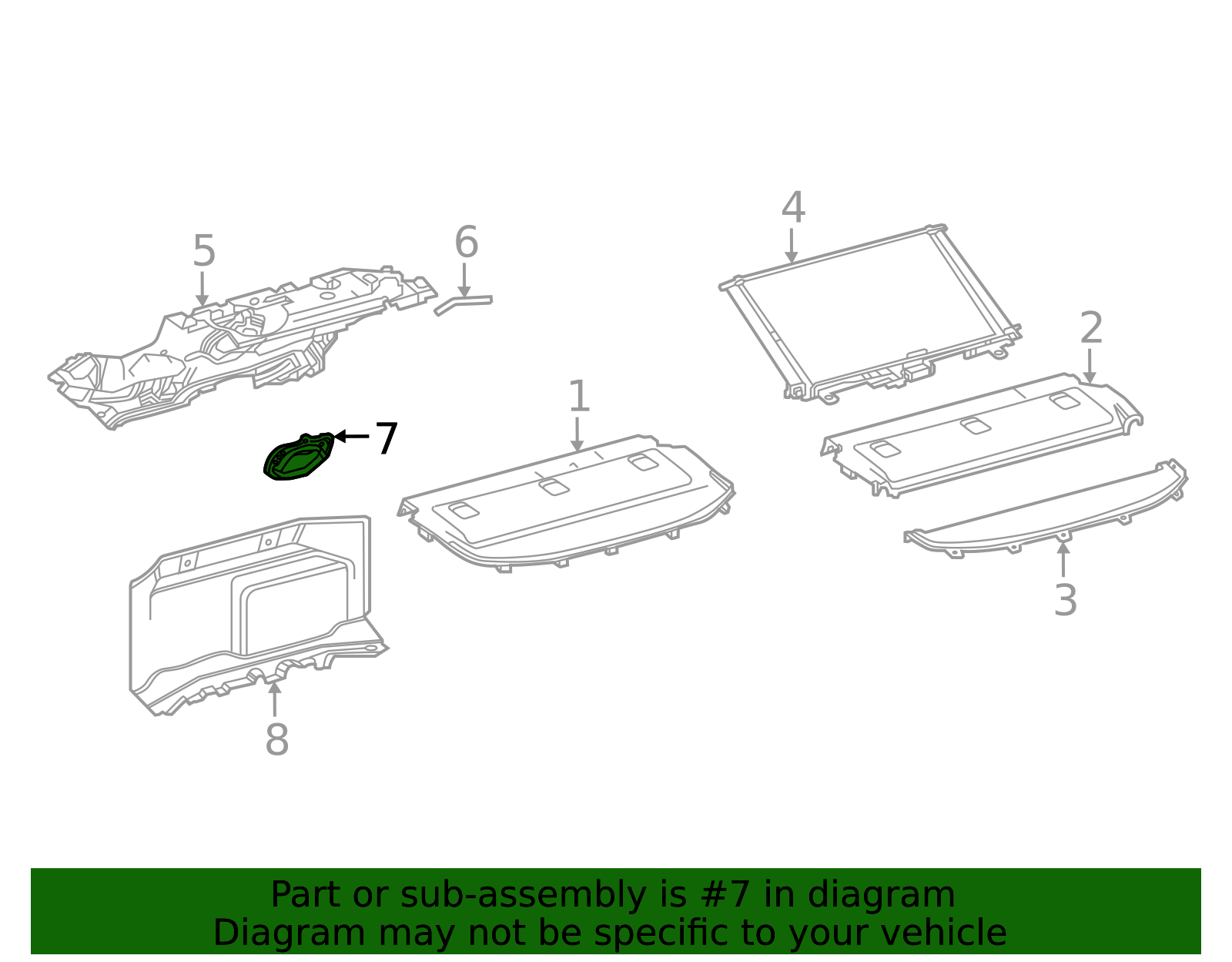 2021-2025 Toyota Mirai Partition Panel Access Panel 64298-62010 ...