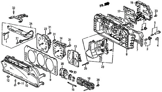 Meter Components (SI) for 1985 Honda Prelude #0