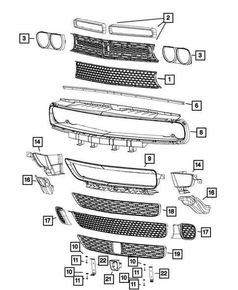 Grilles for 2016 Dodge Challenger #0