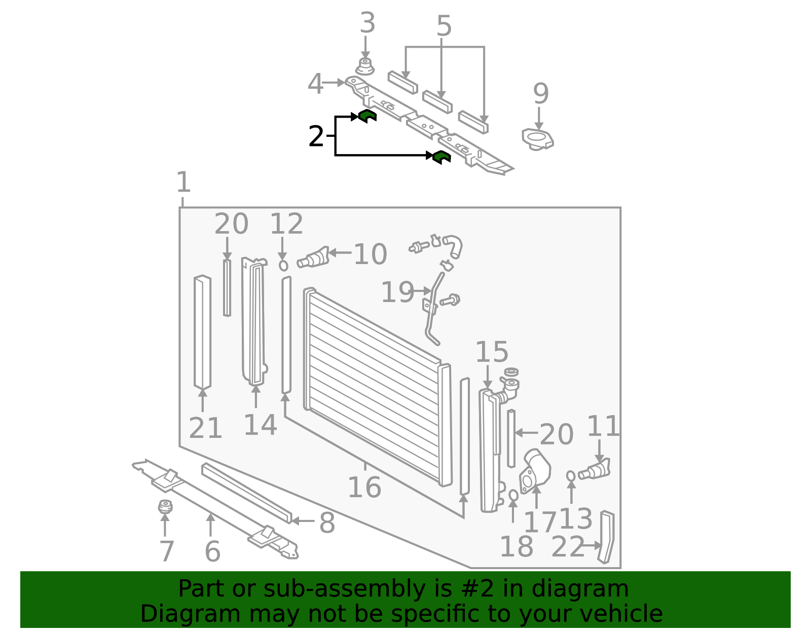 16506-31010 - Radiator Mount Bracket For 2007-2009 Lexus RX350 | Lexus ...