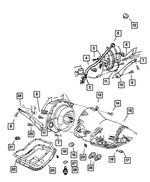 52117771AB - Automatic Transmission 4 Speed: Transmission To Block Strut for Dodge: Dakota, Durango, Ram 1500, Ram 2500, Ram 3500 Image