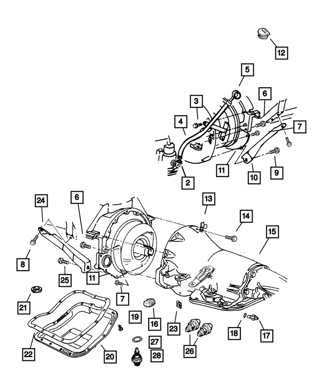 52117771AB - Automatic Transmission 4 Speed: Transmission To Block Strut, Left for Mopar Image image
