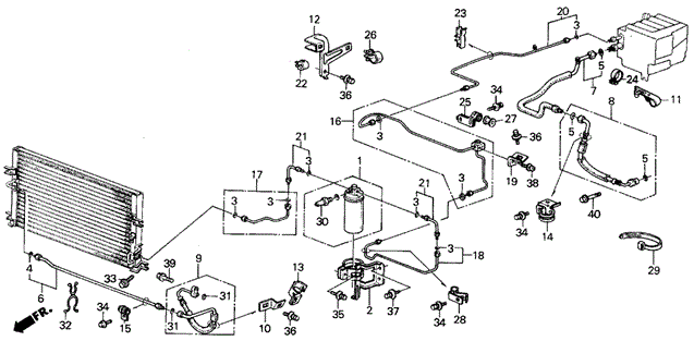 A/C Hoses - Pipes for 1987 Acura Integra #0