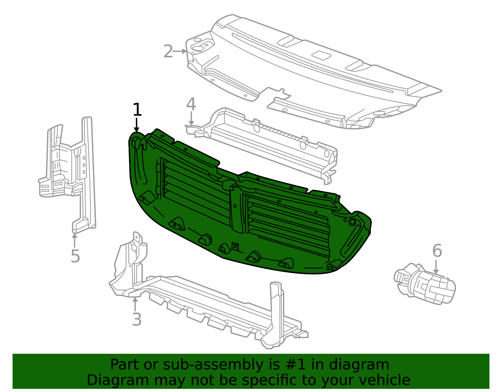 2021-2023 Buick Envision Radiator Shutter Assembly 85157703 | OEM Parts ...