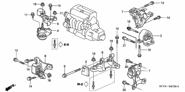 Engine Mounts (MT) for 2005 Honda Element #0