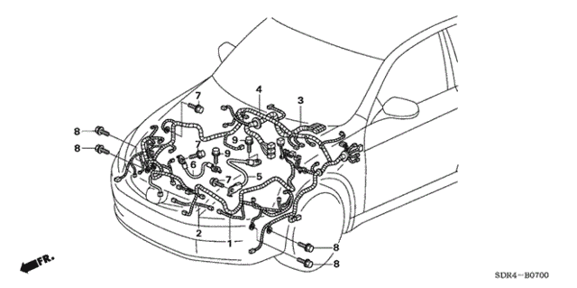Wire Harness (1) for 2007 Honda Accord #0