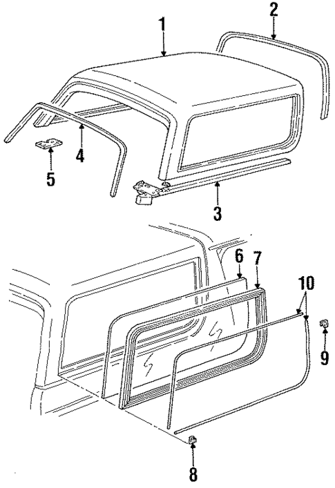 Top & Components for 1992 Ford Bronco #0
