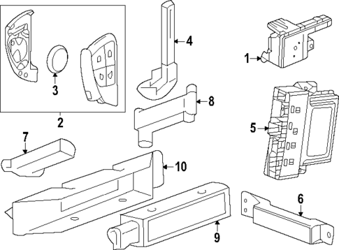 Keyless Entry Components for 2022 GMC Sierra 1500 Limited #2