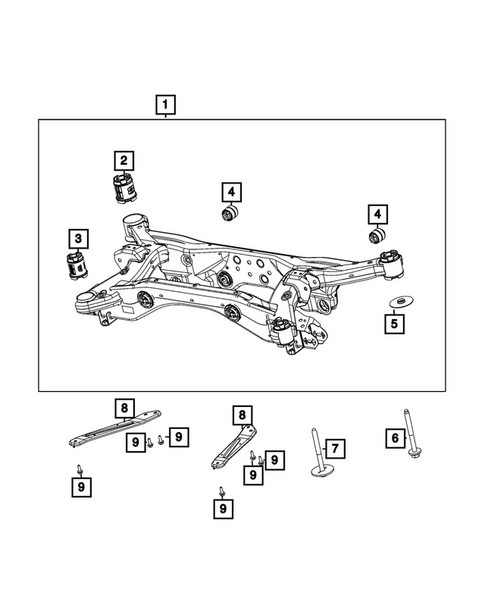 Rear Suspension and Cradle for 2022 Chrysler Pacifica #3
