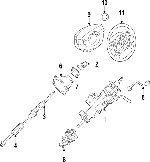 Steering Column for 2008 INFINITI QX56 #0
