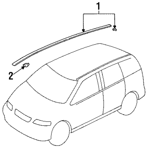 Exterior Trim - Roof for 1998 Honda Odyssey #0
