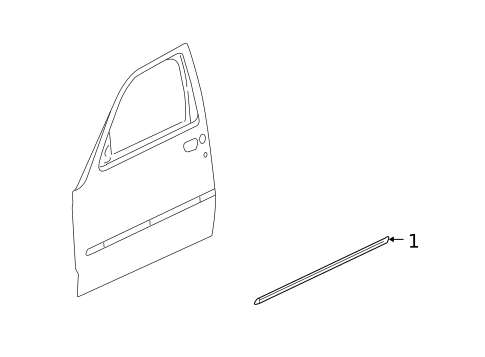 Exterior Trim - Front Door for 2010 Jeep Liberty #0