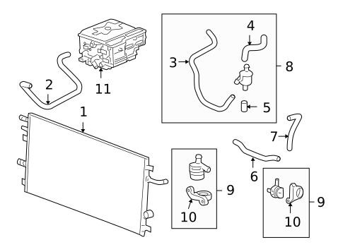 Inverter Cooling Components for 2009 GMC Sierra 1500 #0