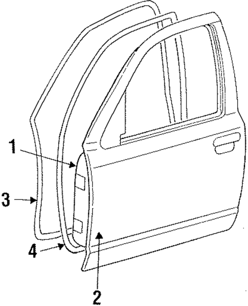 Door & Components for 1994 Mercury Grand Marquis #0