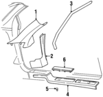 25694887 - Body: Pillar Trim for Oldsmobile: Aurora Image