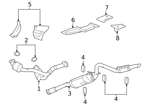Exhaust Components for 2008 GMC Sierra 1500 #0