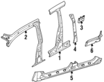 4897140AA - Body: Center Pillar for Dodge: Neon Image