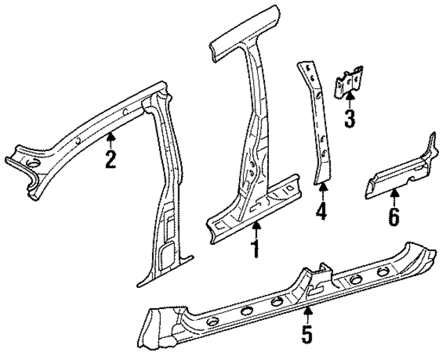 4897140AA - Body: Center Pillar for Mopar Image