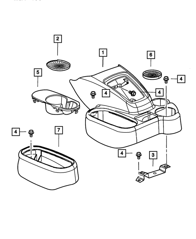 5EZ53RC8 - Instrument Panel and Radios and Consoles: Console Cupholder for Mopar Image