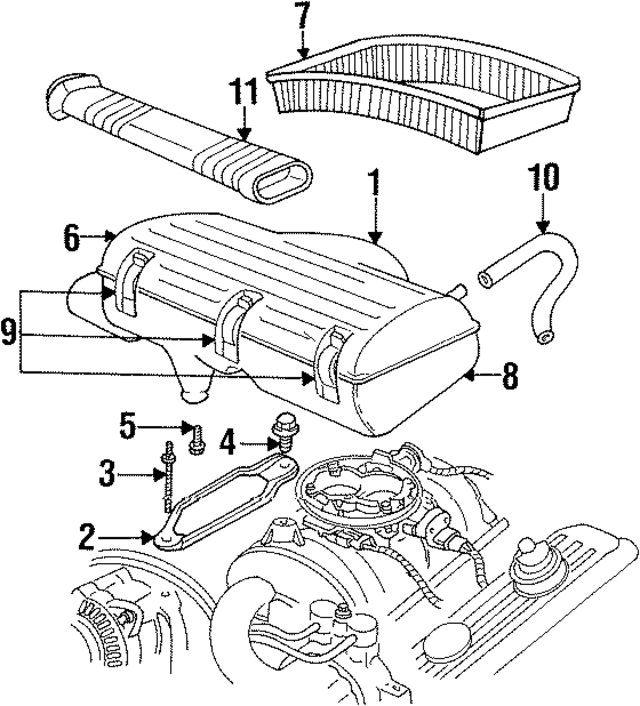53031645AA - Engine: Air Cleaner Assembly Bracket for Mopar Image