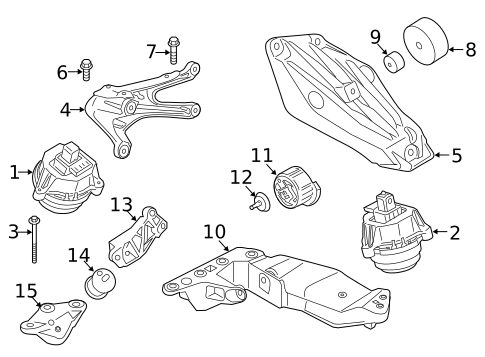 Engine & Trans Mounting for 2025 BMW X5 #0