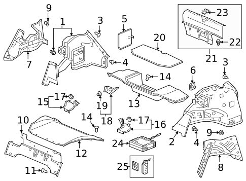 Interior Trim - Rear Body for 2021 Honda Clarity #0