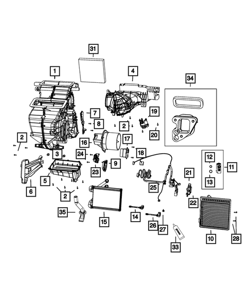 Air Conditioner and Heater Units for 2013 Fiat 500 #2