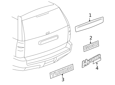 Exterior Trim - Lift Gate for 2011 GMC Yukon #0