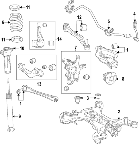 Rear Suspension for 2024 Lexus TX550h+ #0