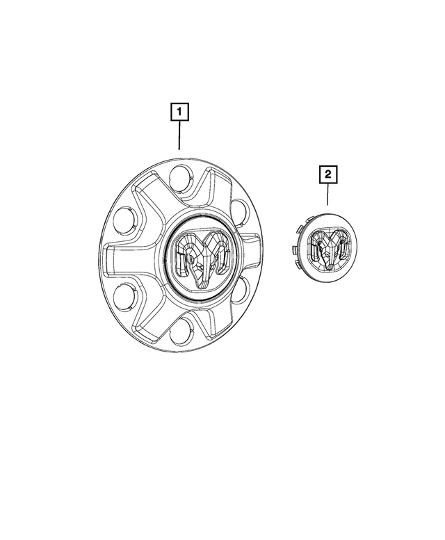 68504590AA - Wheels: Wheel Center Cap for Mopar Image image