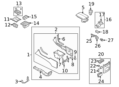 Center Console for 2008 INFINITI M45 #0