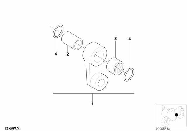 33537650096 - Rear Axle, Rear-Wheel Drive, Suspension: Gasket Ring - D=18X24X3 for BMW-Motorrad Image