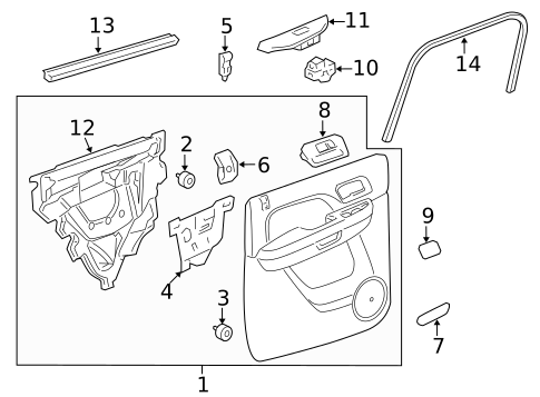 Interior Trim - Rear Door for 2007 Chevrolet Suburban 1500 #0
