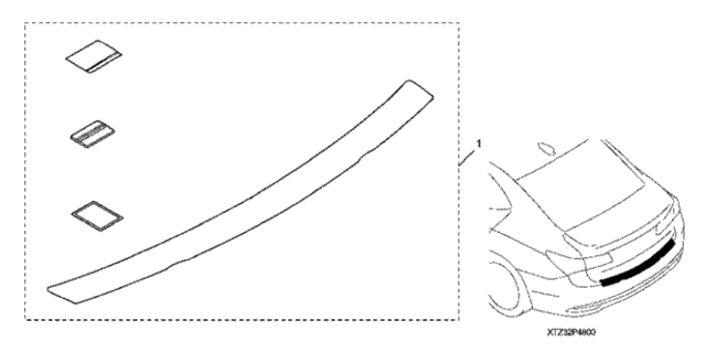 Rear Bumper Applique for 2015 Acura TLX #0
