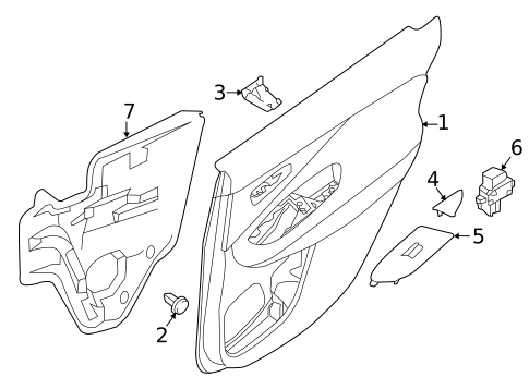 Interior Trim - Rear Door for 2023 Nissan Murano #0
