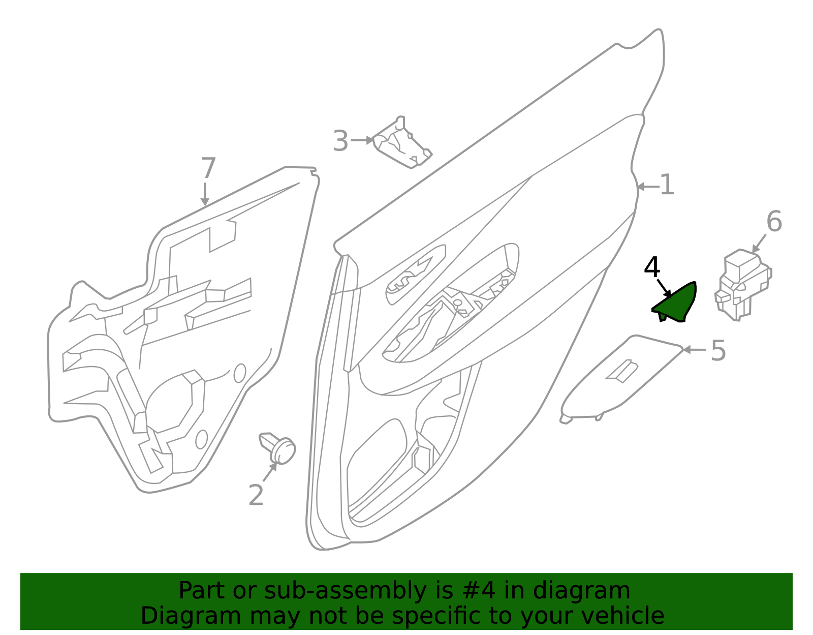 80955-5AA1B - Door Interior Trim Panel Cap Official Nissan Parts Store