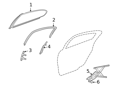 Glass - Rear Door for 2001 Chrysler 300M #0