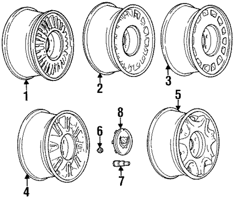 Wheels for 1996 Cadillac Eldorado #0