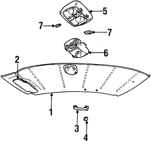 Interior Trim - Roof for 1996 Ford Crown Victoria #0