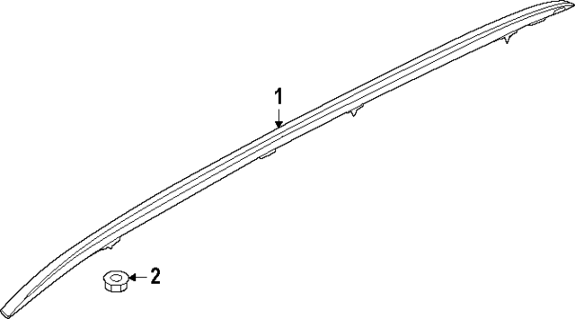 87270K5000CA - : Roof Molding for Hyundai Image