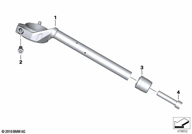 32718548405 - Steering: Handlebar Half Section, Left -  for BMW-Motorrad Image